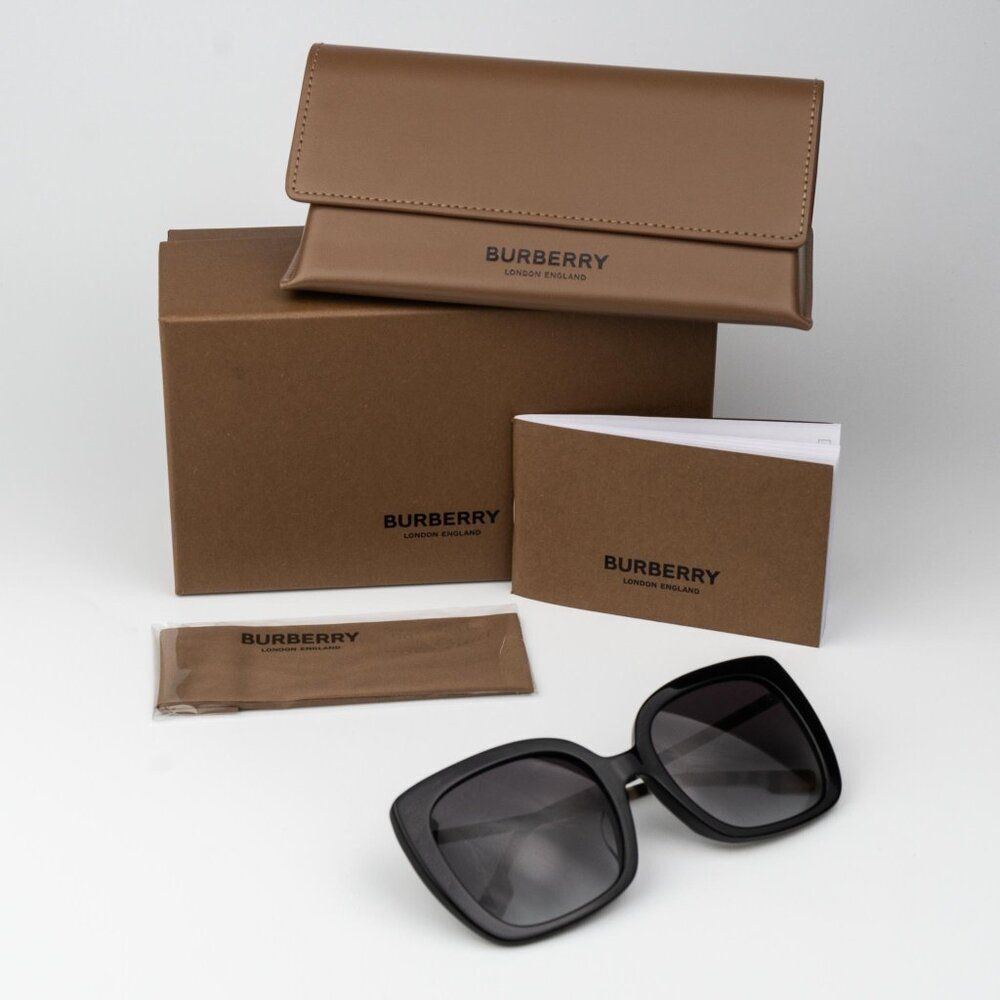 Burberry CAROLL Women Sunglasses Black Grey Gradient Square BE4323F 38538G - Picture 13 of 13
